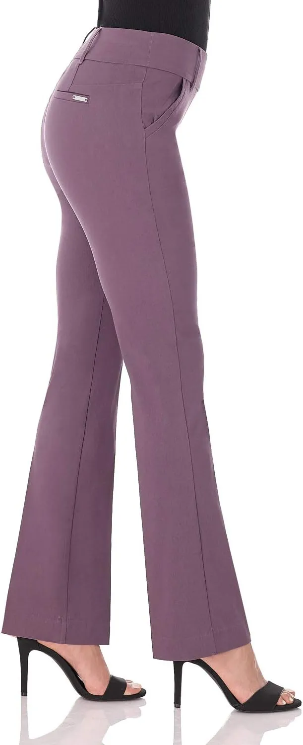 Rekucci Women's Ease into Comfort Classic Bootcut Pant w/Tummy Control