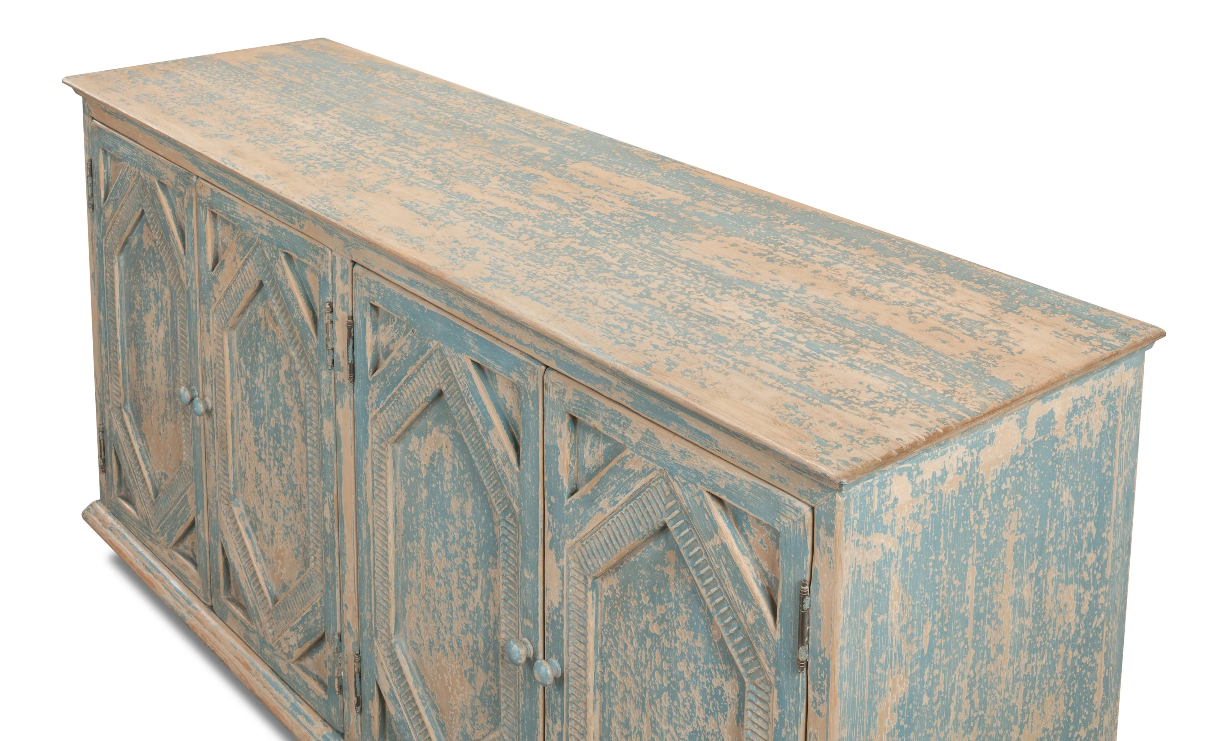Sarreid - Four Diamonds Sideboard  Blue - Blue - Traditional