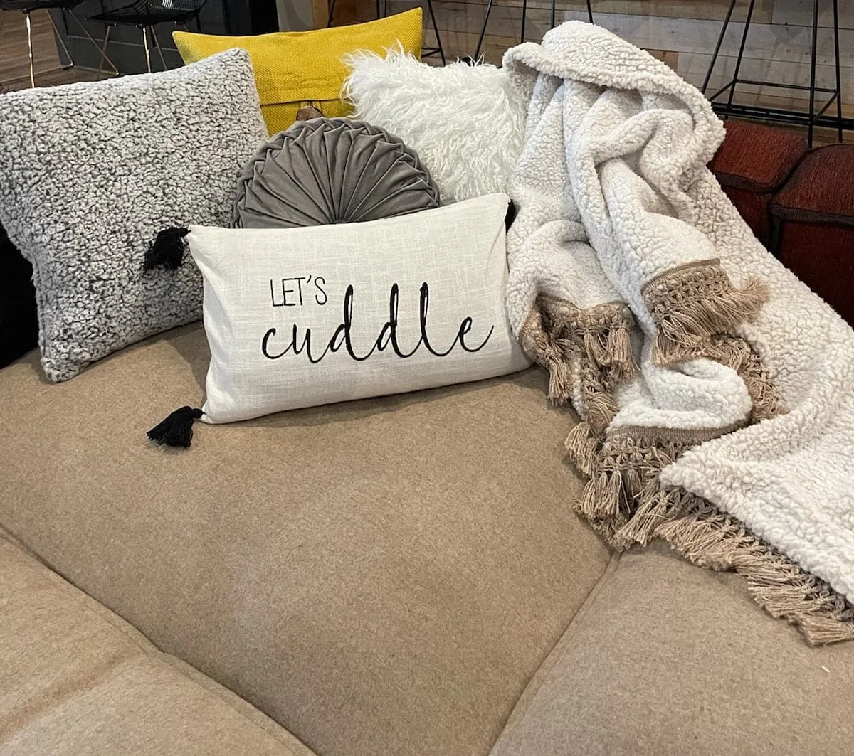 Sherpa Tassel Fringe Throw Blanket