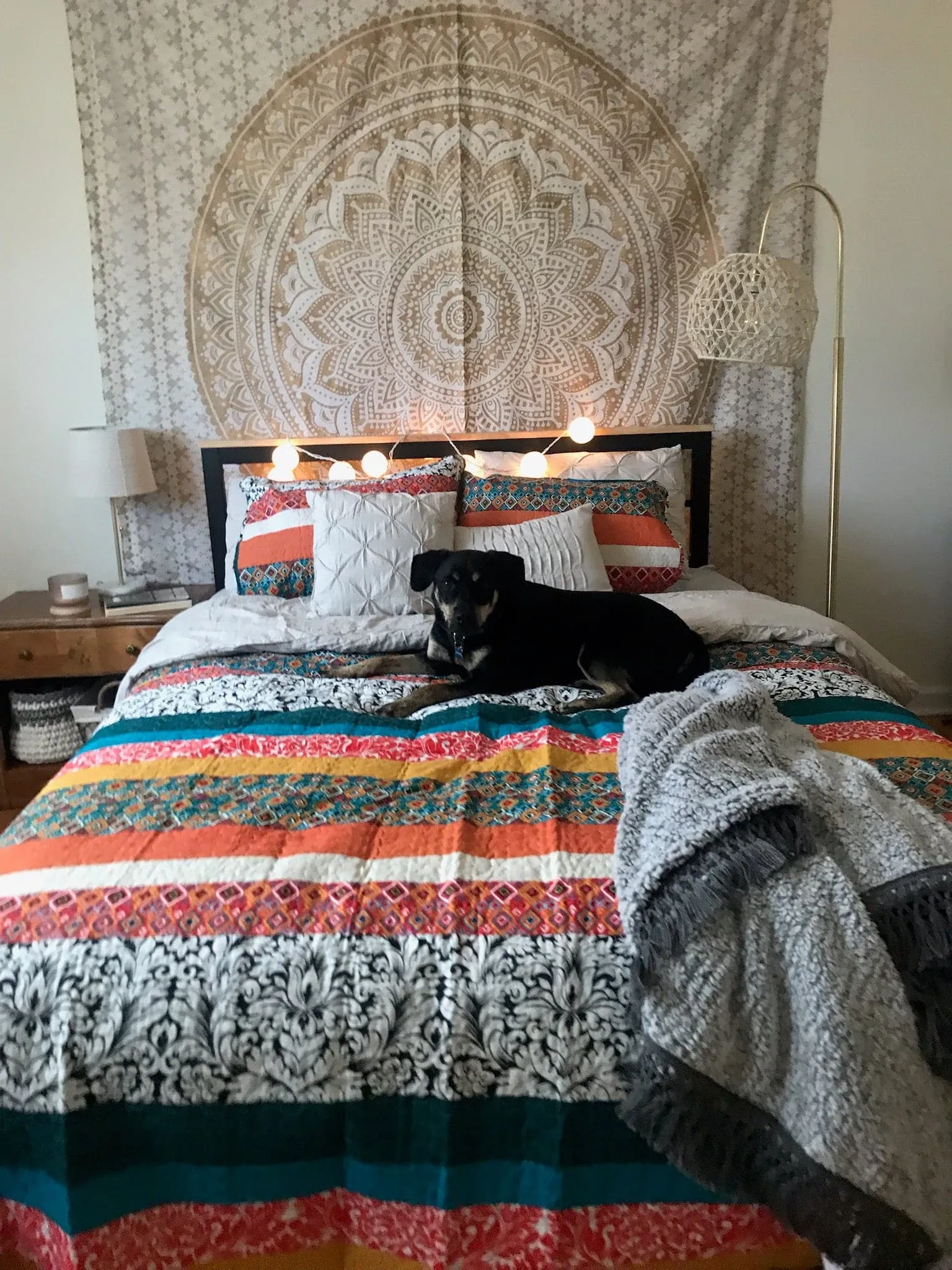 Sherpa Tassel Fringe Throw Blanket