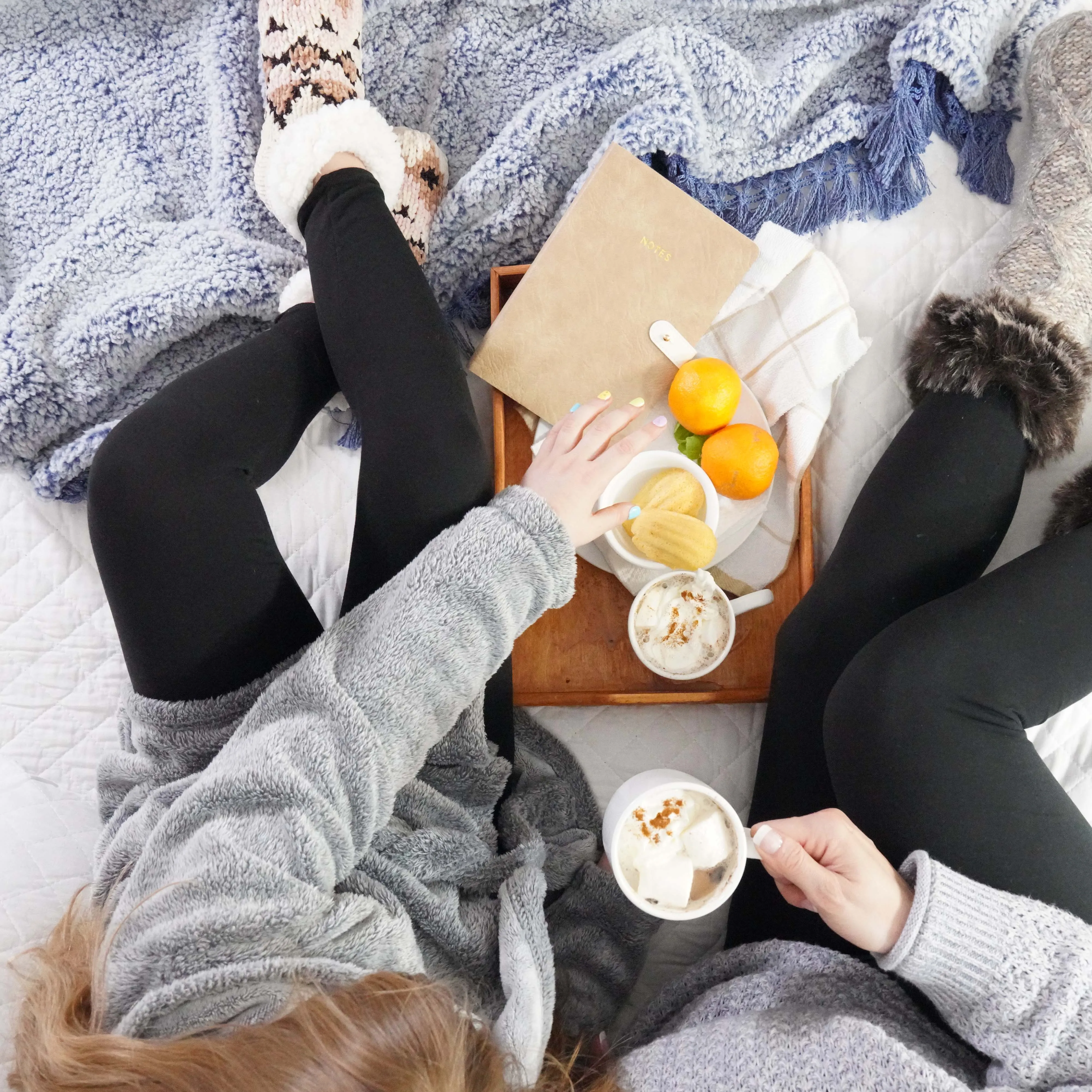 Sherpa Tassel Fringe Throw Blanket