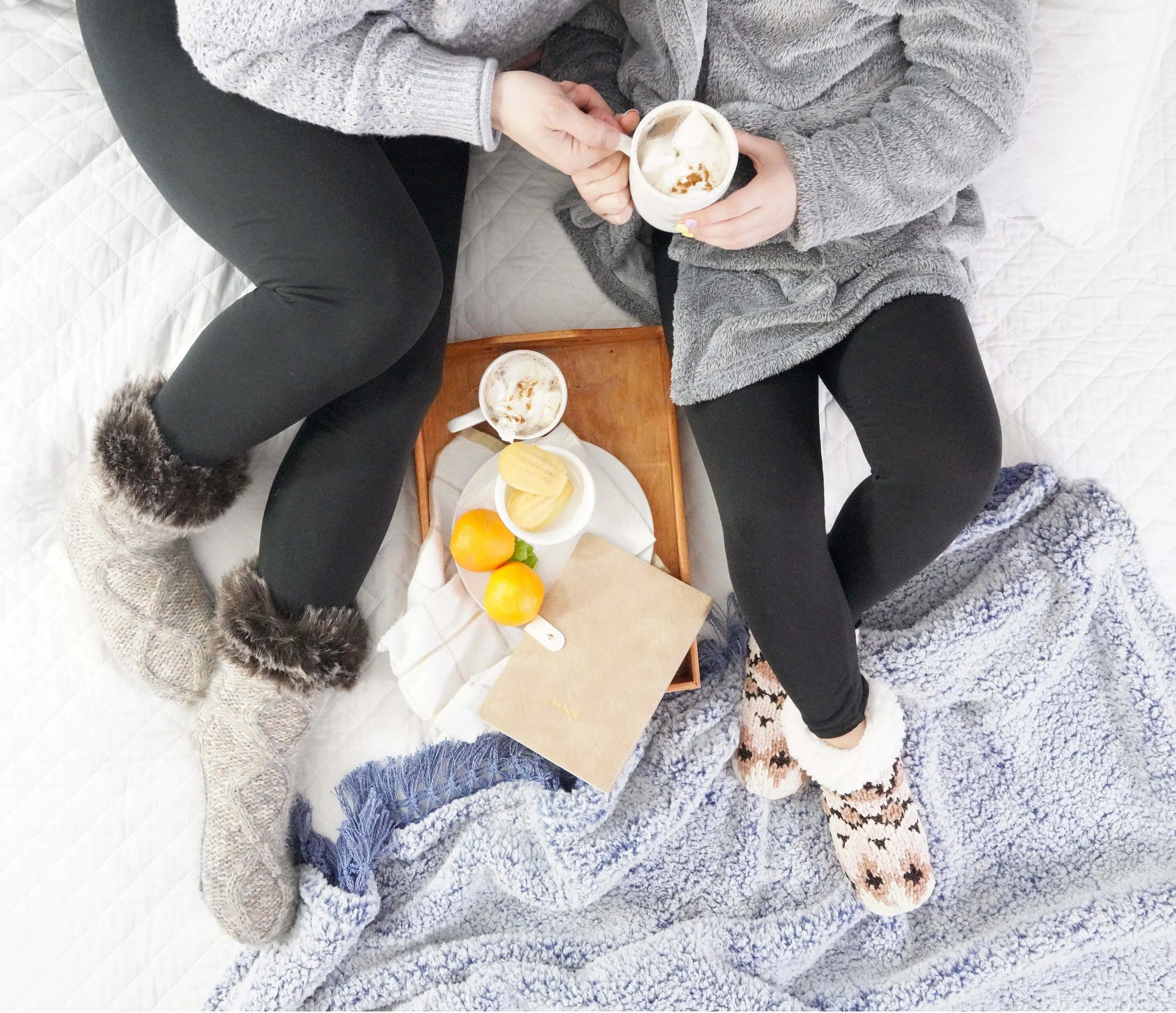 Sherpa Tassel Fringe Throw Blanket