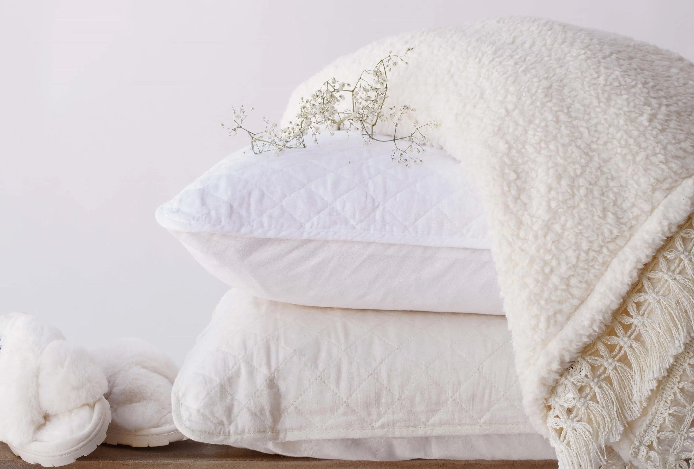 Sherpa Tassel Fringe Throw Blanket