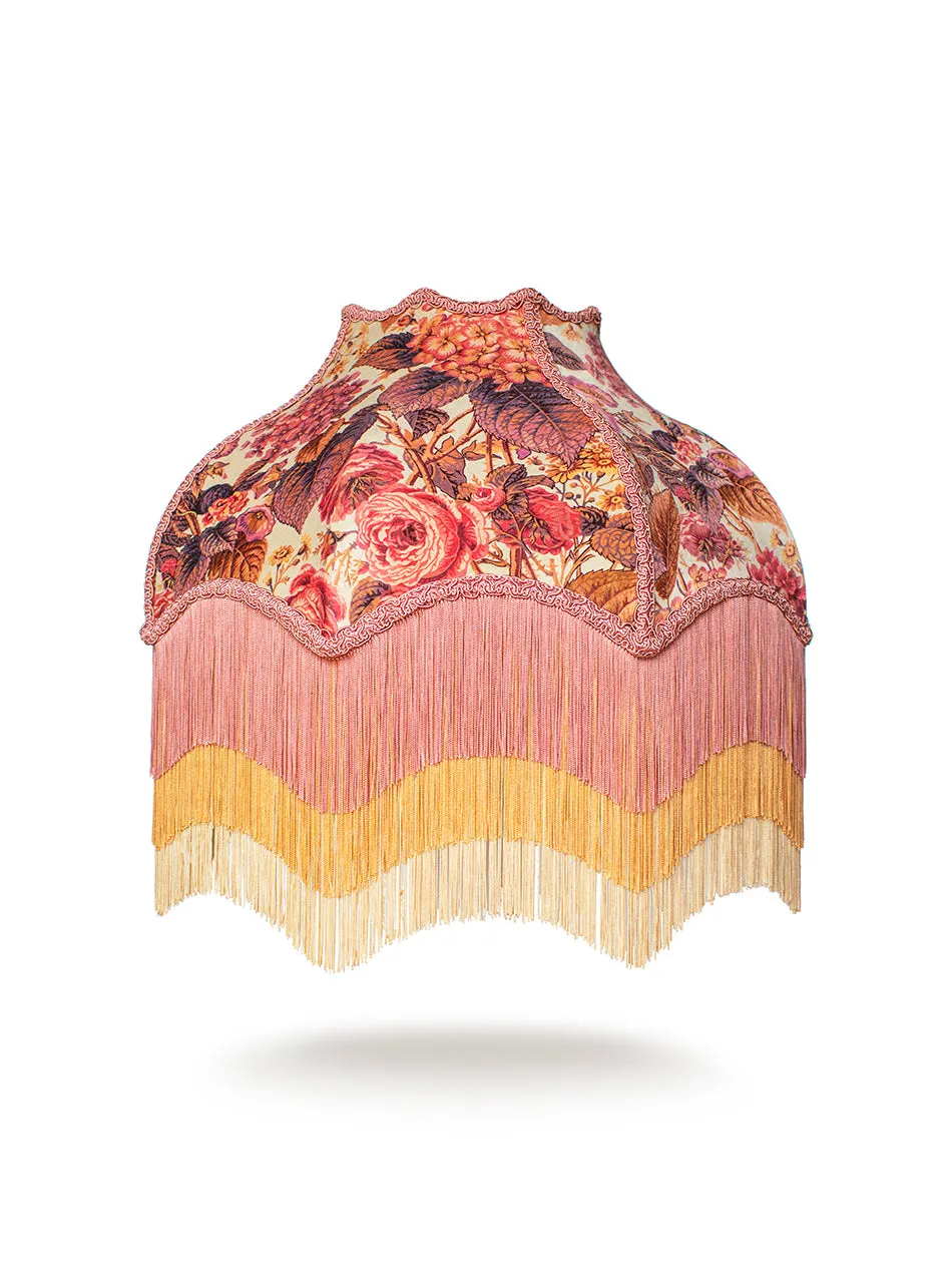 The Brambles 'Antique Rose'  Fringed Lampshade