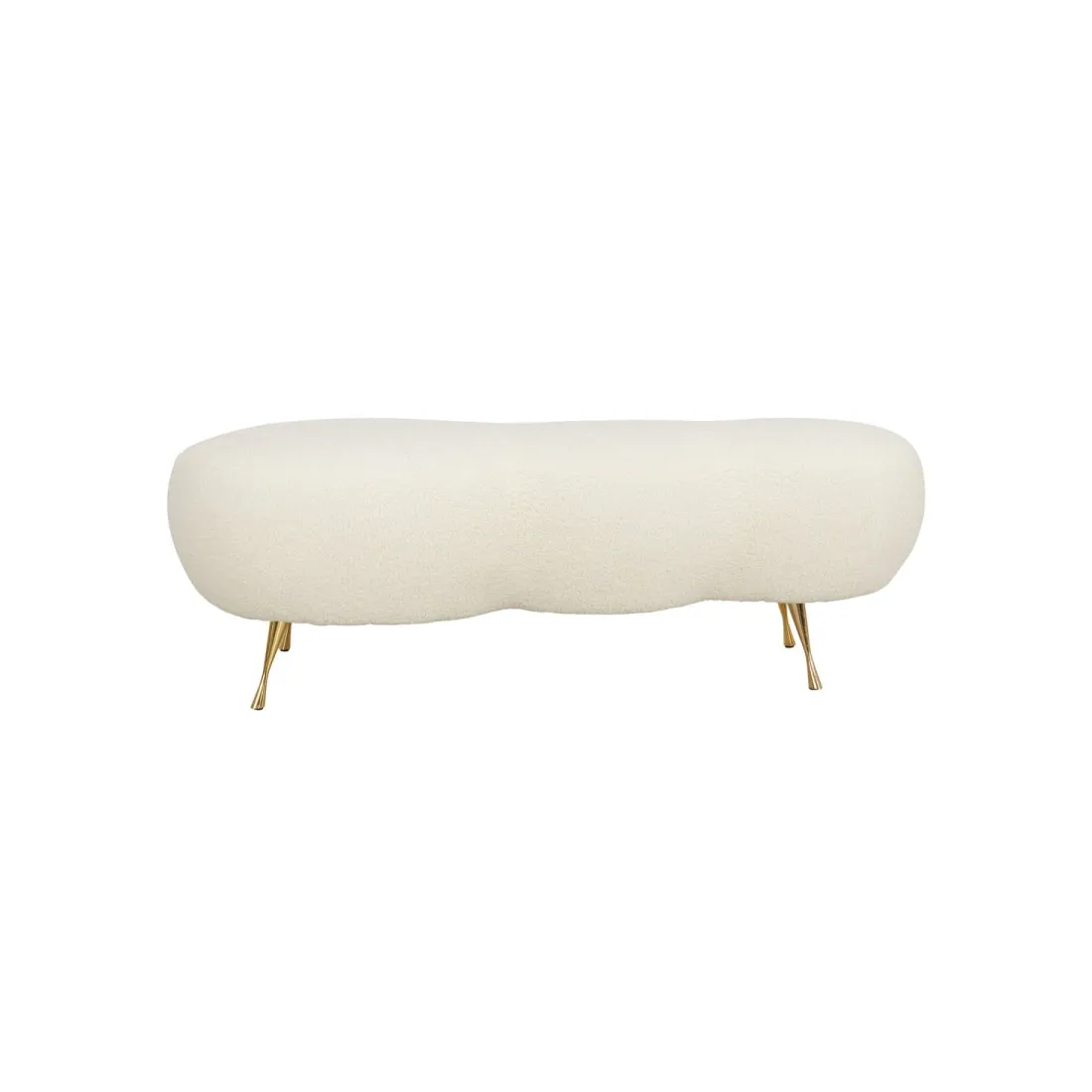 TOV Welsh Faux Sheepskin Bench