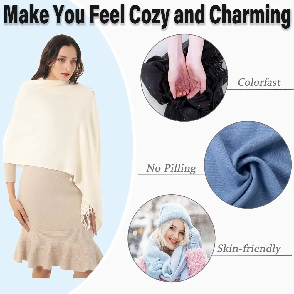 TwoYek Womens Scarf Pashmina Shawls and Wraps for Evening Dress Wedding Bridesmaid Gift