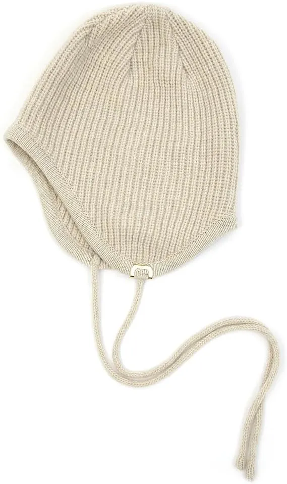 UNDERCONTROL Gold Brass Label Unisex Winter Cashmere Mixed String Ear Flap Fitted Slouchy Beanie Knit Hat Snow Skull Korea
