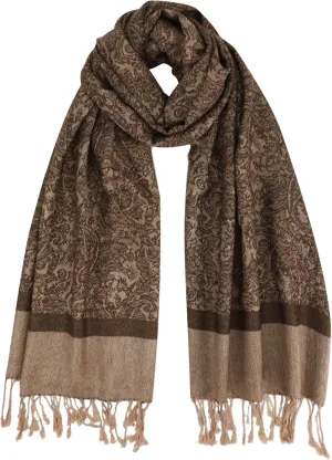 vimate Silky Paisley Pashmina Shawl Scarf-Women's Soft Double-side Jacquard Pashminas Wrap for Evening Dress Travel Shawl