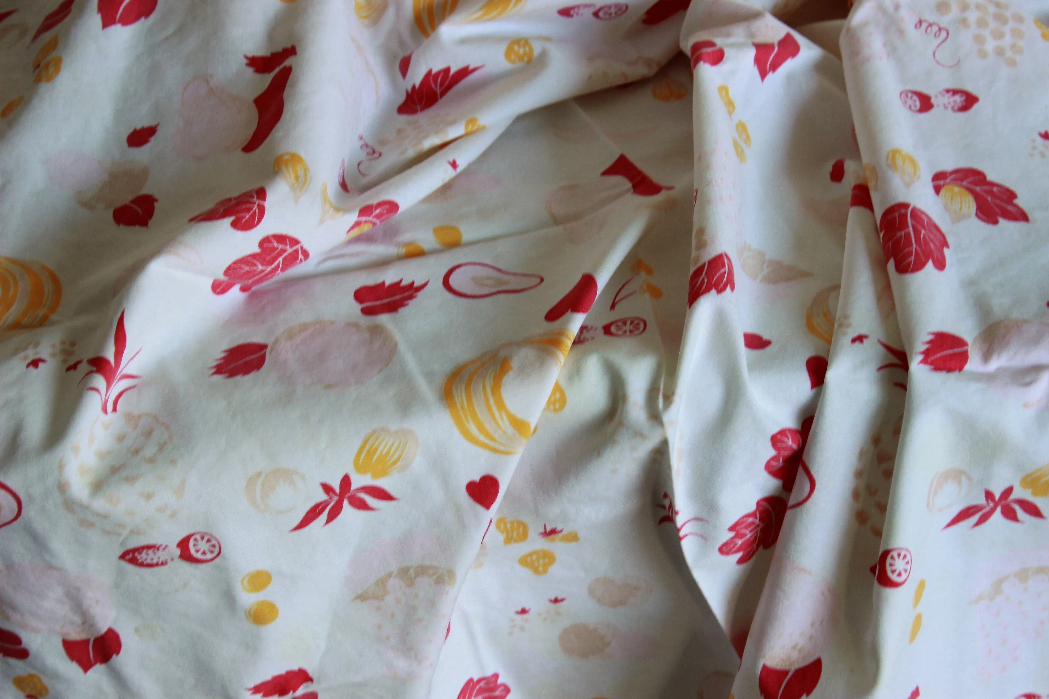 Vintage Fruit and Nut Tablecloth