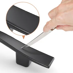 Wave Style Black/Bronze Kitchen Cabinet Handles, Modern Dresser Drawer Pulls - Hole Spacing for 3'' - PD840