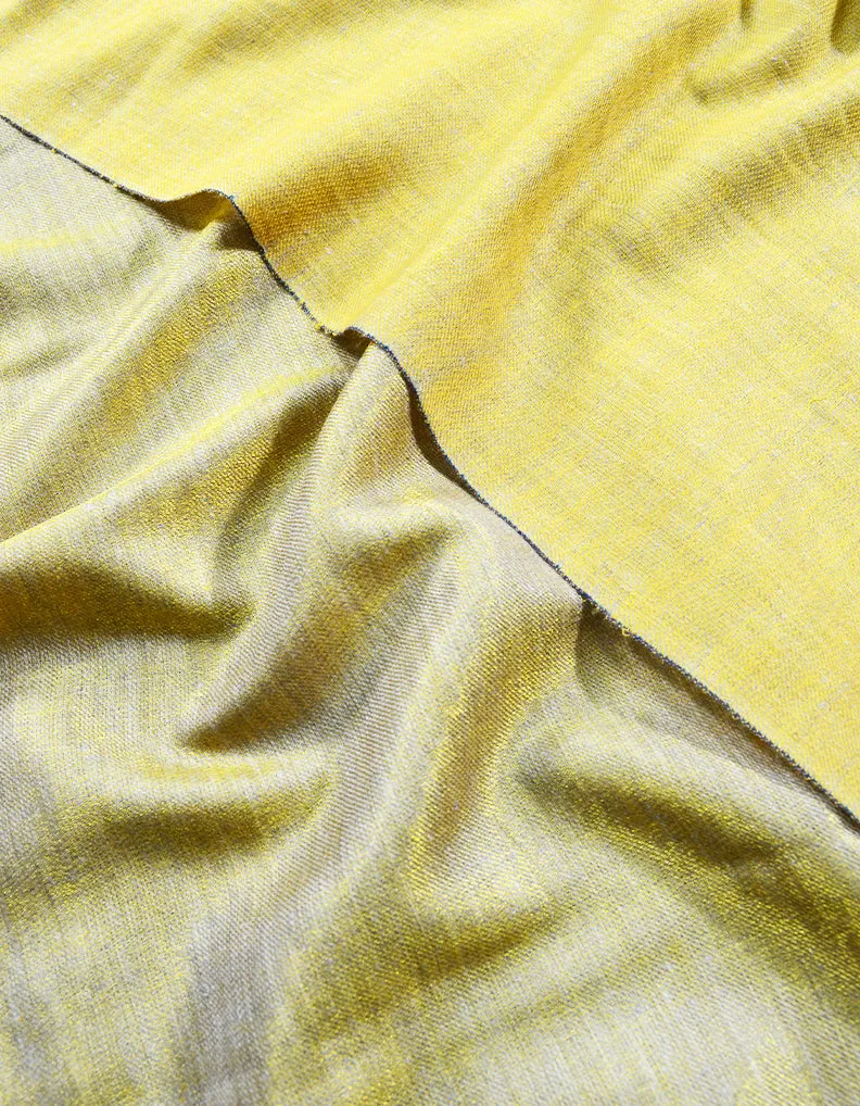Yellow Zari Reversible Pashmina Stole 8027