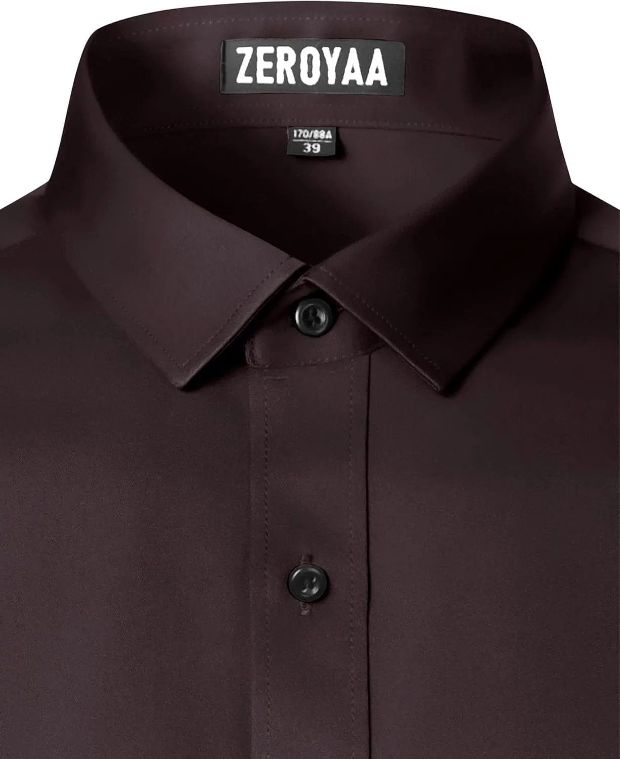 ZEROYAA Men's Long Sleeve Dress Shirt Modern Slim Fit Wrinkle-Free Casual Business Button Up Shirts