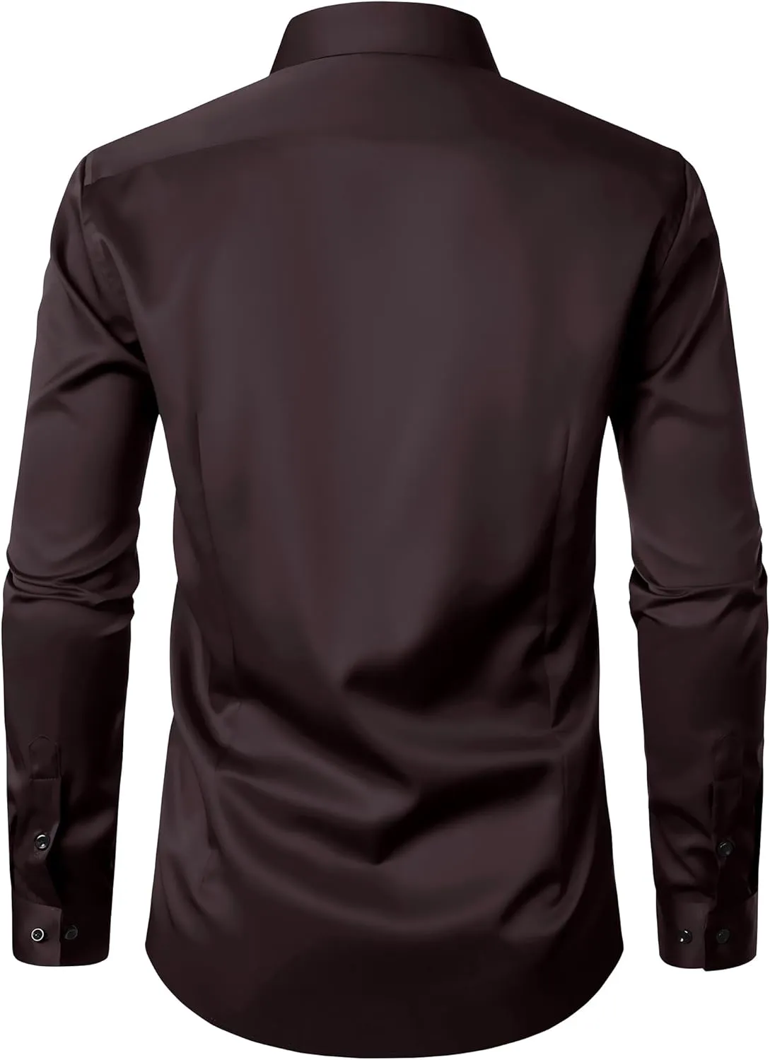 ZEROYAA Men's Long Sleeve Dress Shirt Modern Slim Fit Wrinkle-Free Casual Business Button Up Shirts
